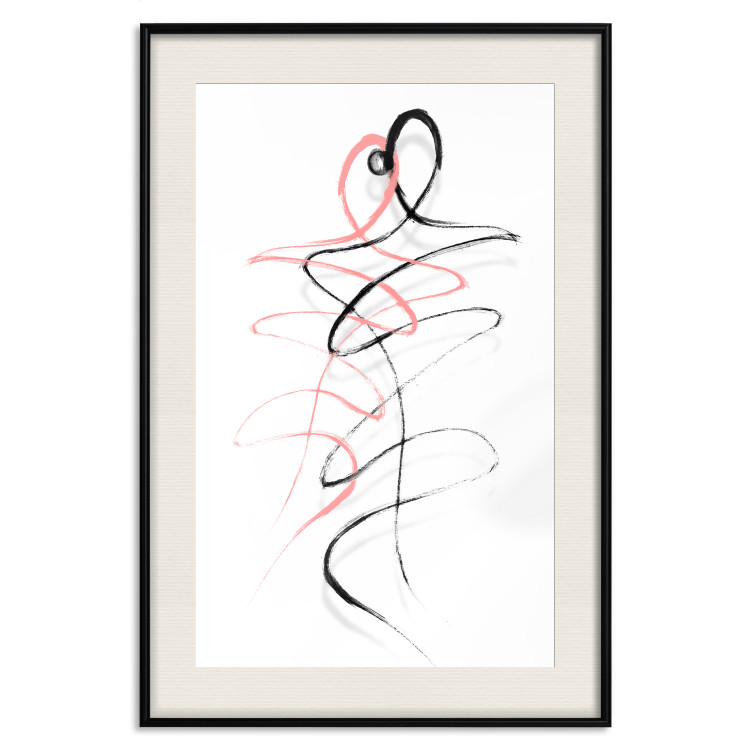 Poster Tangled Passion - abstraction in waves shaped like human silhouettes 119039 additionalImage 24