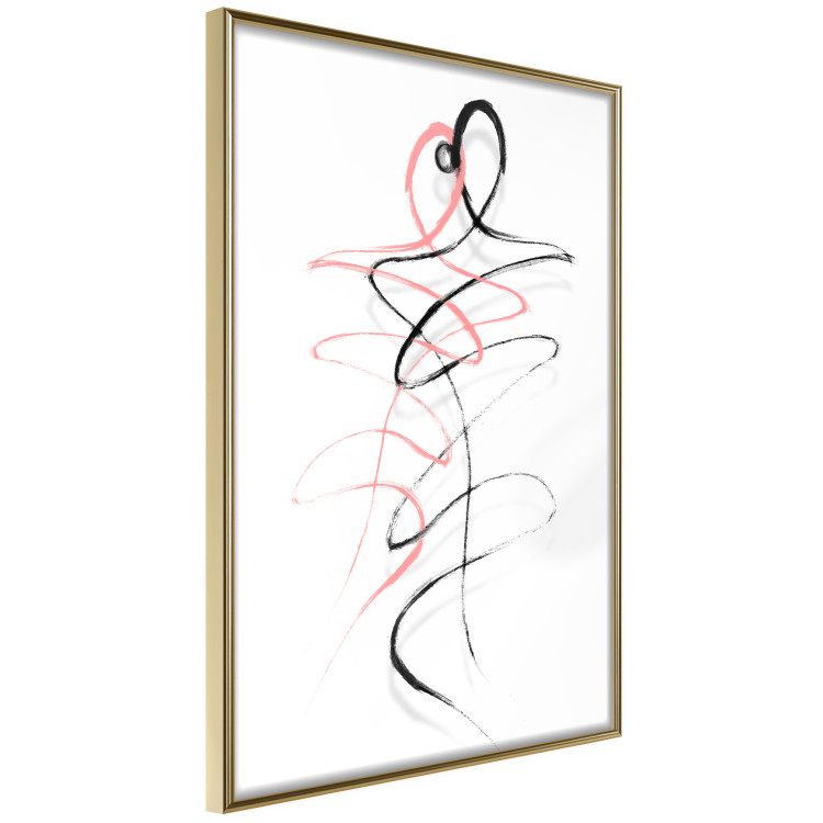 Poster Tangled Passion - abstraction in waves shaped like human silhouettes 119039 additionalImage 14