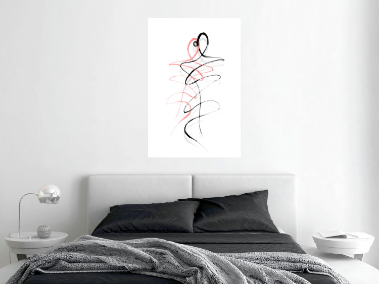 Poster Tangled Passion - abstraction in waves shaped like human silhouettes 119039 additionalImage 4
