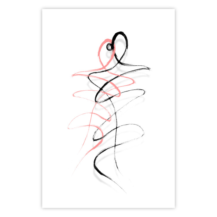 Poster Tangled Passion - abstraction in waves shaped like human silhouettes 119039 additionalImage 15