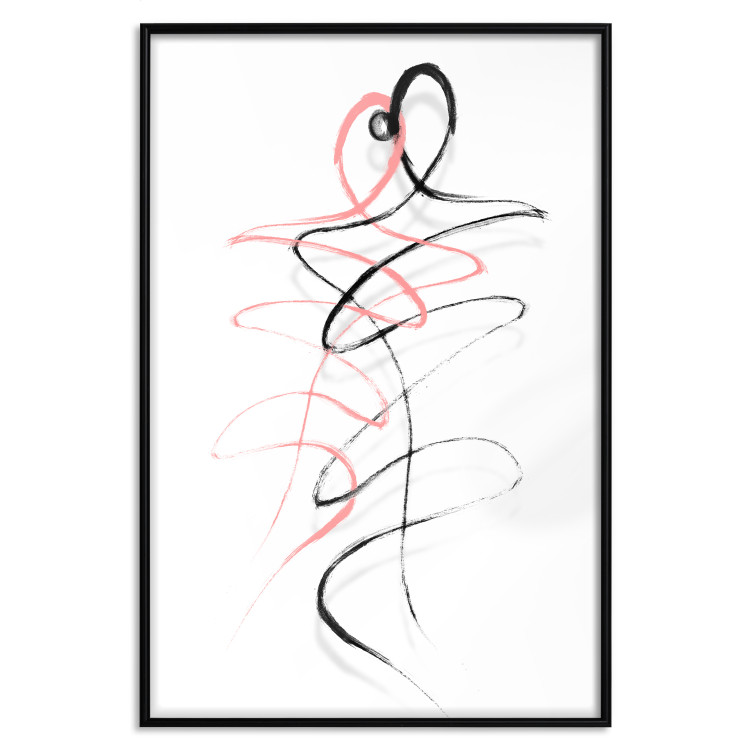 Poster Tangled Passion - abstraction in waves shaped like human silhouettes 119039 additionalImage 19
