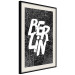 Wall Poster Berlin Negative - black and white composition with a city map and text 119139 additionalThumb 3
