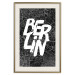 Wall Poster Berlin Negative - black and white composition with a city map and text 119139 additionalThumb 19
