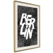 Wall Poster Berlin Negative - black and white composition with a city map and text 119139 additionalThumb 2