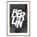 Wall Poster Berlin Negative - black and white composition with a city map and text 119139 additionalThumb 16