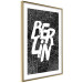 Wall Poster Berlin Negative - black and white composition with a city map and text 119139 additionalThumb 8