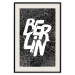 Wall Poster Berlin Negative - black and white composition with a city map and text 119139 additionalThumb 18