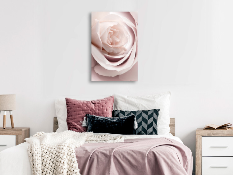 Canvas Pastel Charm (1-part) - Blooming Rose in Nature's Hue 122839 additionalImage 3