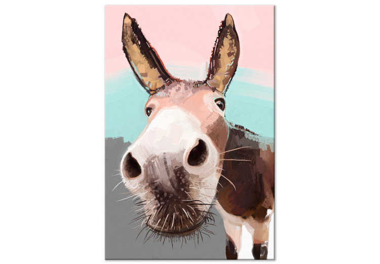 Canvas Print Curious Donkey (1 Part) Vertical 123039