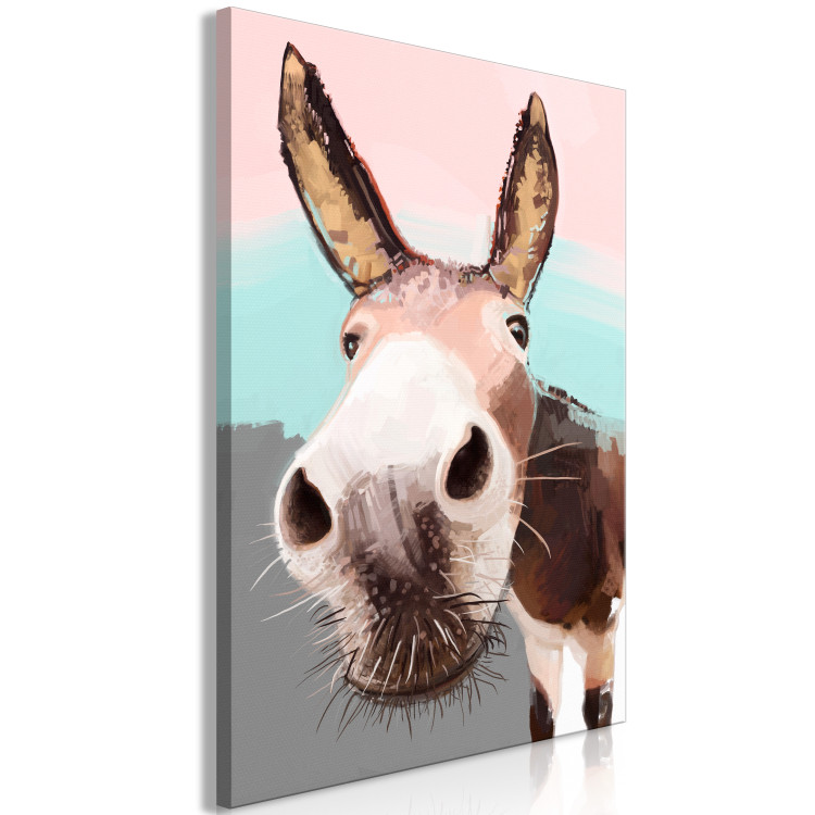 Canvas Print Curious Donkey (1 Part) Vertical 123039 additionalImage 2