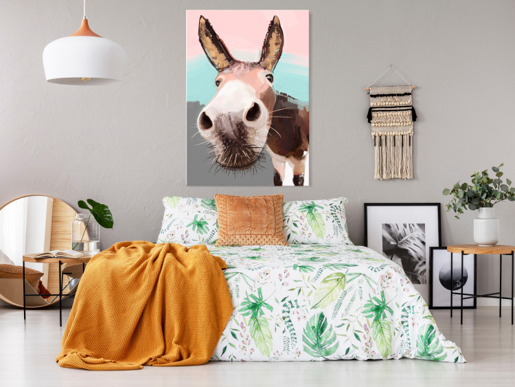 Canvas Print Curious Donkey (1 Part) Vertical 123039 additionalImage 3