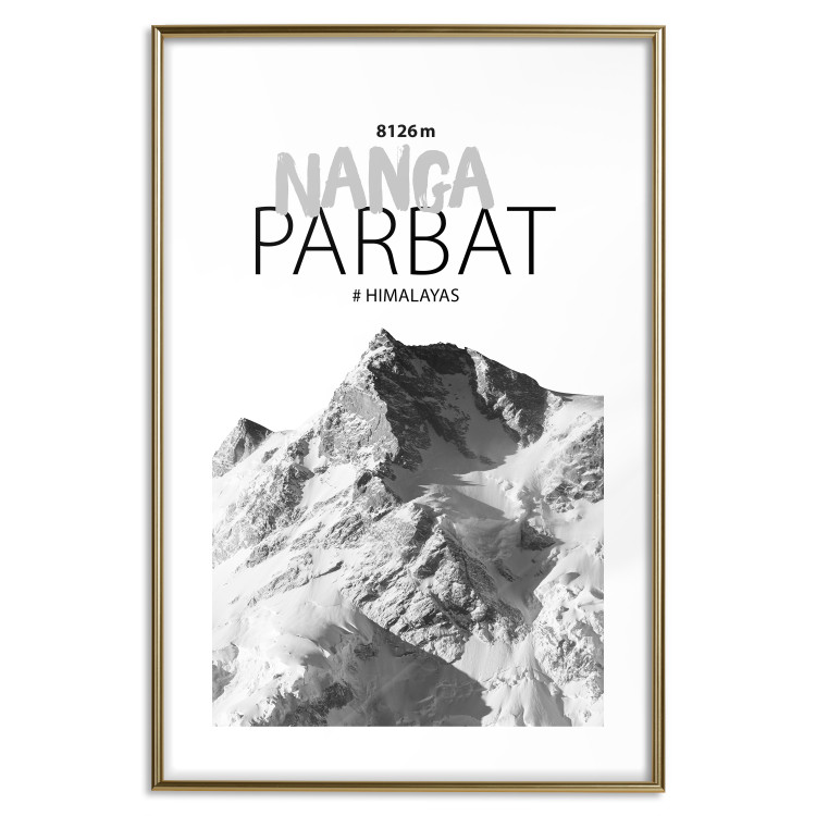 Poster Nanga Parbat - numbers and English captions on mountain landscape backdrop 123739 additionalImage 14