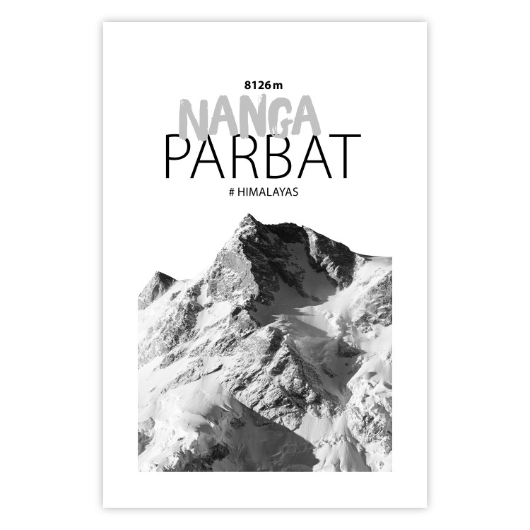 Poster Nanga Parbat - numbers and English captions on mountain landscape backdrop 123739 additionalImage 25