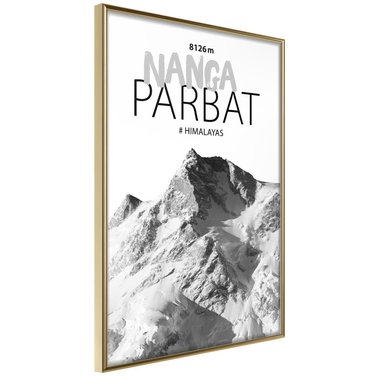 Poster Nanga Parbat - numbers and English captions on mountain landscape backdrop 123739 additionalImage 3