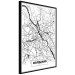 Poster City Map: Warsaw - black and white map of Warsaw with city name 123839 additionalThumb 10