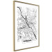 Poster City Map: Warsaw - black and white map of Warsaw with city name 123839 additionalThumb 6