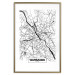 Poster City Map: Warsaw - black and white map of Warsaw with city name 123839 additionalThumb 16