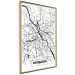 Poster City Map: Warsaw - black and white map of Warsaw with city name 123839 additionalThumb 14