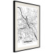 Poster City Map: Warsaw - black and white map of Warsaw with city name 123839 additionalThumb 3
