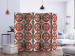 Room Divider Screen Dance of Red Lines II (5-piece) - ethnic Zen-style pattern 124039 additionalThumb 2