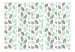 Room Separator Patterned Leaves II (5-piece) - pattern in colorful plant motif 124339 additionalThumb 3