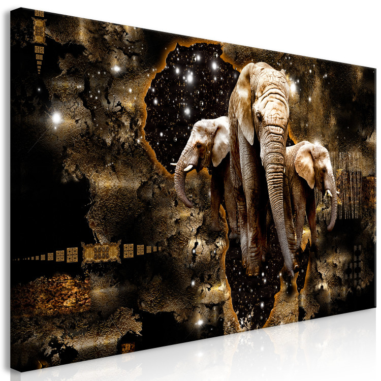 Large canvas print Brown Elephants II [Large Format] 125439 additionalImage 2