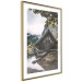 Wall Poster Mountain House - dark wooden cabin against a forest and mountain landscape 126839 additionalThumb 7