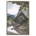 Wall Poster Mountain House - dark wooden cabin against a forest and mountain landscape 126839 additionalThumb 21