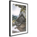 Wall Poster Mountain House - dark wooden cabin against a forest and mountain landscape 126839 additionalThumb 6