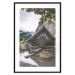 Wall Poster Mountain House - dark wooden cabin against a forest and mountain landscape 126839 additionalThumb 17