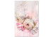 Canvas Melancholic Pink (1-part) vertical - flower in shabby chic style 127539