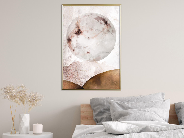 Poster Sunny Spots - abstract texture of white circle on light background 127839 additionalImage 7