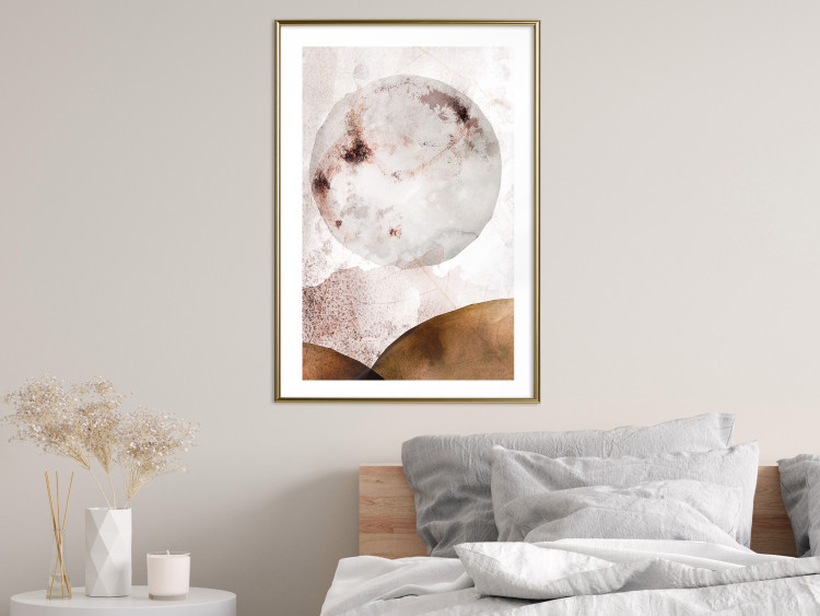 Poster Sunny Spots - abstract texture of white circle on light background 127839 additionalImage 23