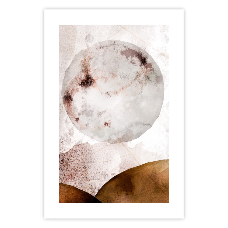 Poster Sunny Spots - abstract texture of white circle on light background 127839 additionalImage 21