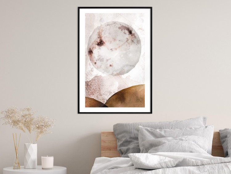 Poster Sunny Spots - abstract texture of white circle on light background 127839 additionalImage 22