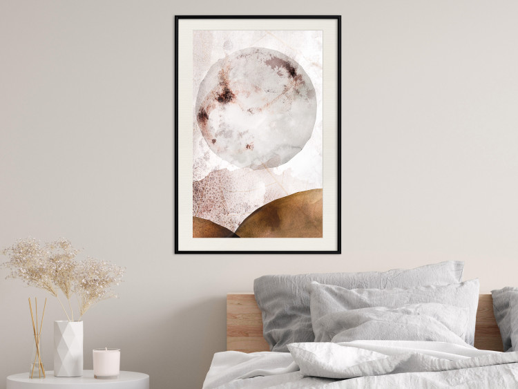Poster Sunny Spots - abstract texture of white circle on light background 127839 additionalImage 25