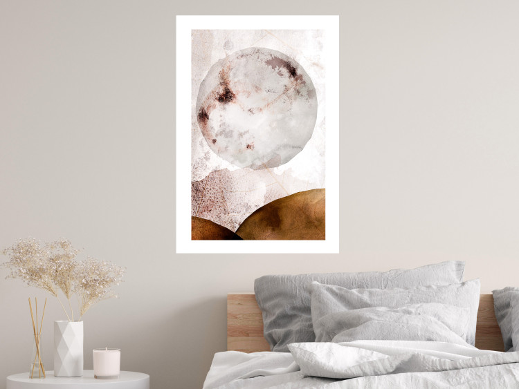 Poster Sunny Spots - abstract texture of white circle on light background 127839 additionalImage 8