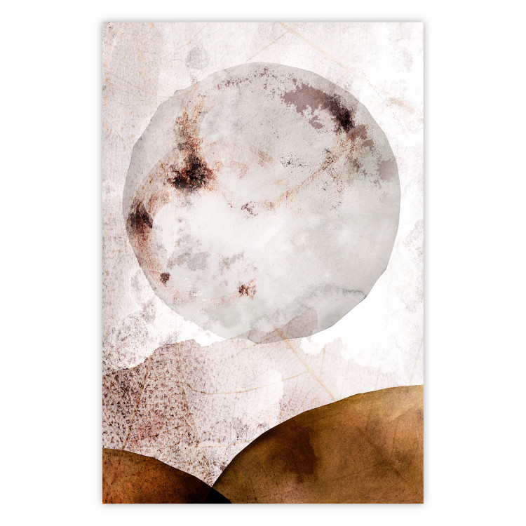 Poster Sunny Spots - abstract texture of white circle on light background 127839