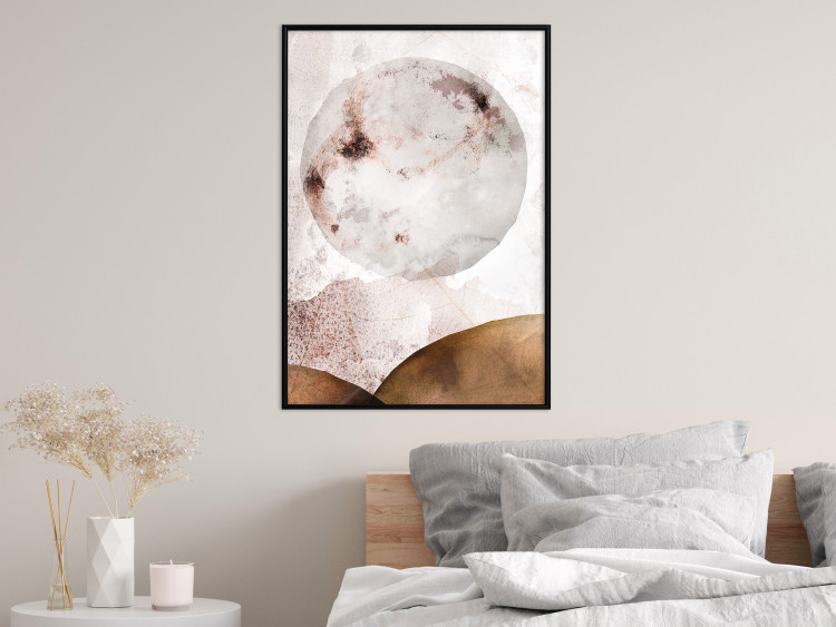 Poster Sunny Spots - abstract texture of white circle on light background 127839 additionalImage 6