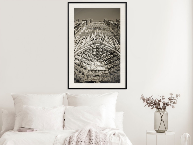 Poster Notre Dame Cathedral - historic architecture in Paris in a gray motif 128639 additionalImage 22