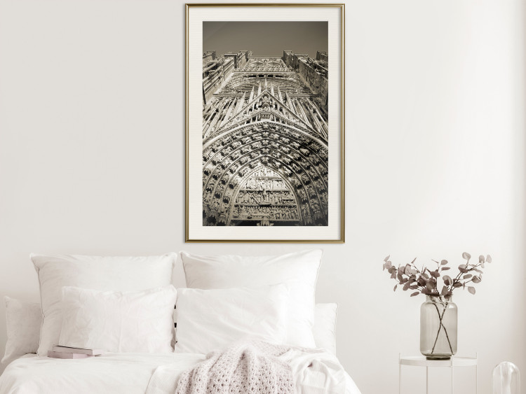 Poster Notre Dame Cathedral - historic architecture in Paris in a gray motif 128639 additionalImage 21