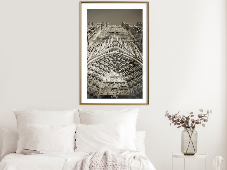 Poster Notre Dame Cathedral - historic architecture in Paris in a gray motif 128639 additionalImage 15