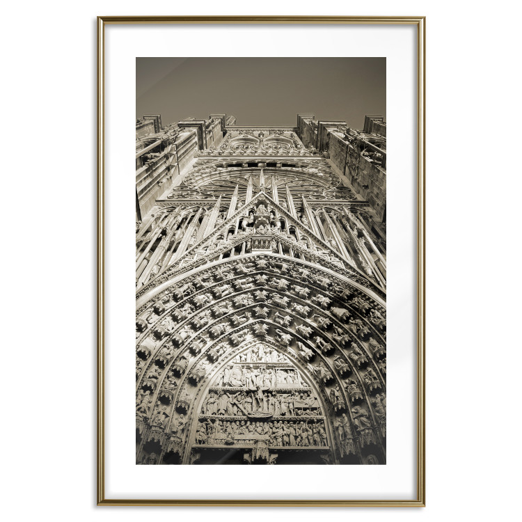 Poster Notre Dame Cathedral - historic architecture in Paris in a gray motif 128639 additionalImage 14