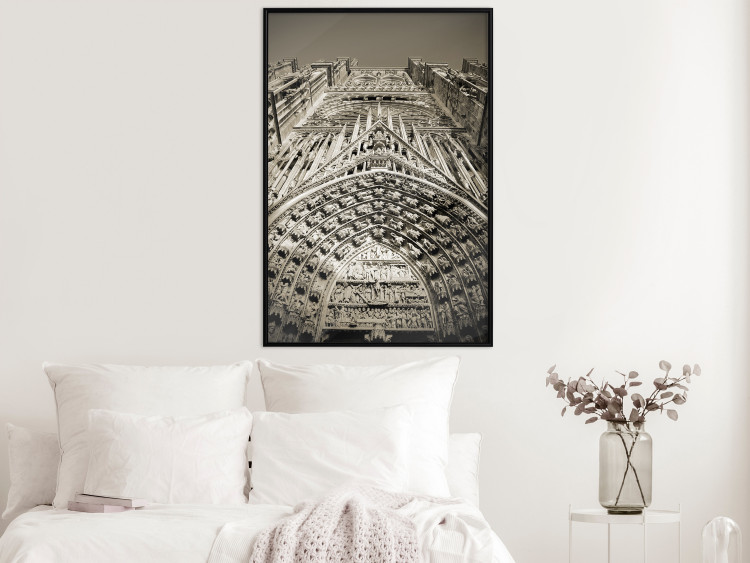 Poster Notre Dame Cathedral - historic architecture in Paris in a gray motif 128639 additionalImage 2