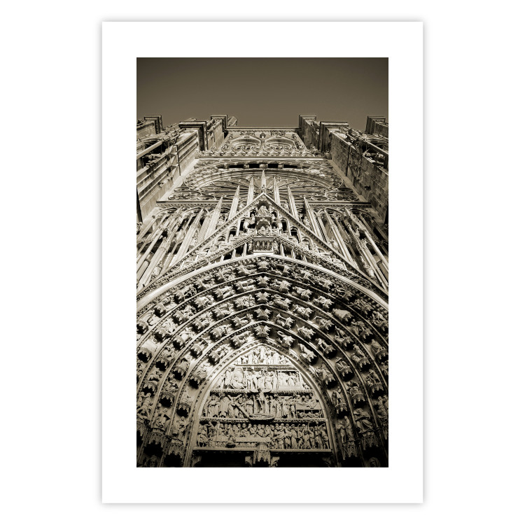 Poster Notre Dame Cathedral - historic architecture in Paris in a gray motif 128639 additionalImage 25