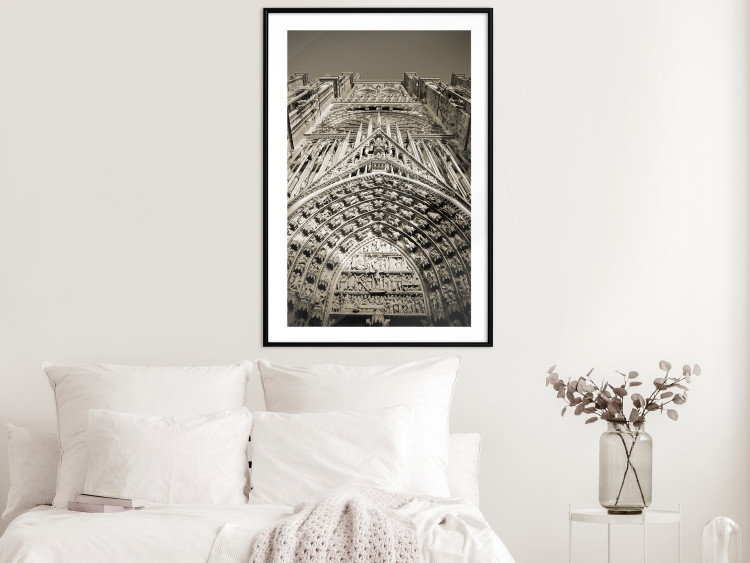Poster Notre Dame Cathedral - historic architecture in Paris in a gray motif 128639 additionalImage 11