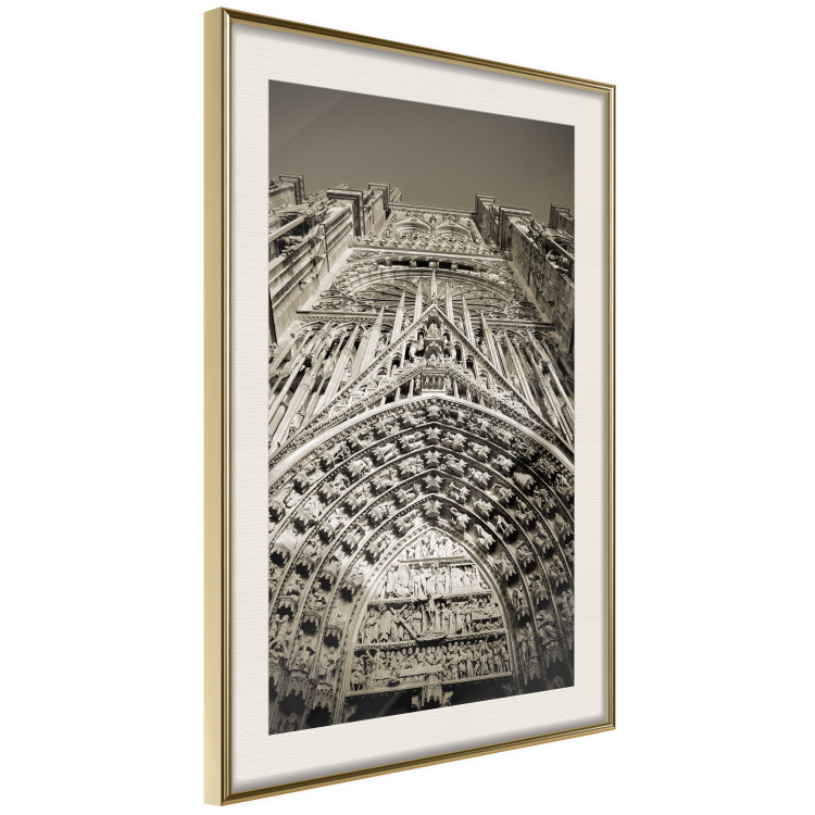 Poster Notre Dame Cathedral - historic architecture in Paris in a gray motif 128639 additionalImage 2
