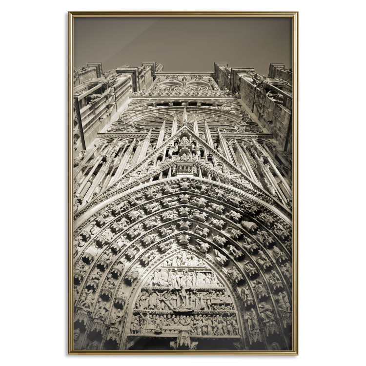 Poster Notre Dame Cathedral - historic architecture in Paris in a gray motif 128639 additionalImage 16