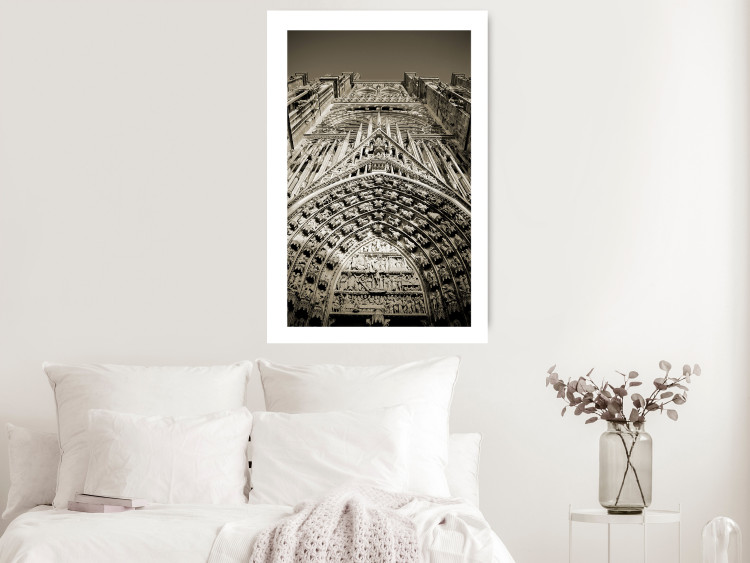 Poster Notre Dame Cathedral - historic architecture in Paris in a gray motif 128639 additionalImage 3
