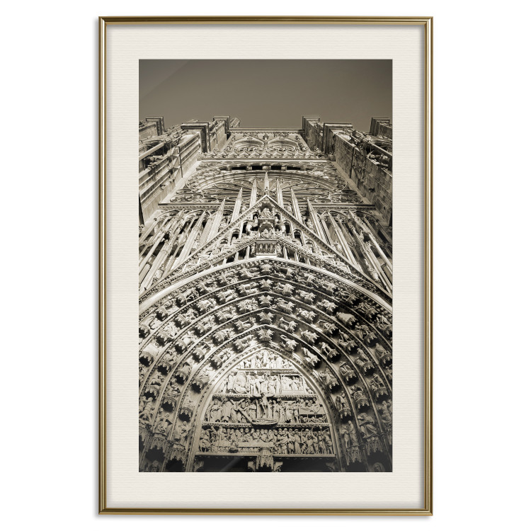 Poster Notre Dame Cathedral - historic architecture in Paris in a gray motif 128639 additionalImage 19